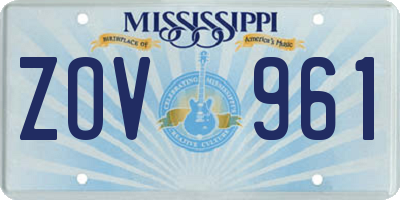 MS license plate ZOV961