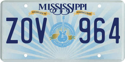 MS license plate ZOV964