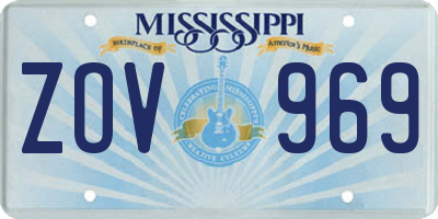 MS license plate ZOV969