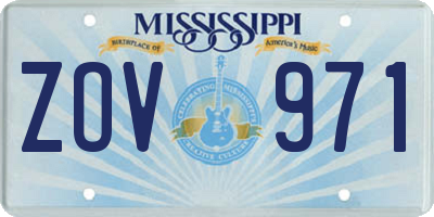 MS license plate ZOV971