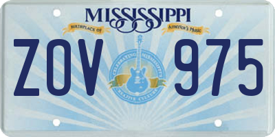 MS license plate ZOV975