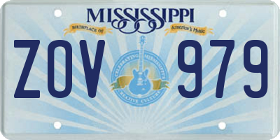MS license plate ZOV979
