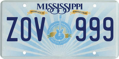 MS license plate ZOV999