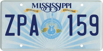 MS license plate ZPA159
