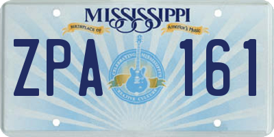 MS license plate ZPA161