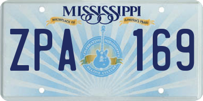 MS license plate ZPA169