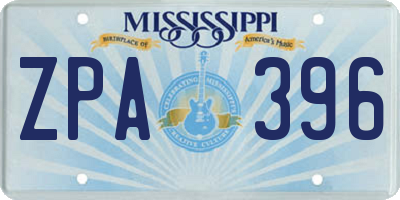 MS license plate ZPA396