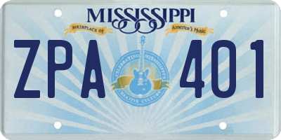 MS license plate ZPA401