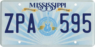 MS license plate ZPA595