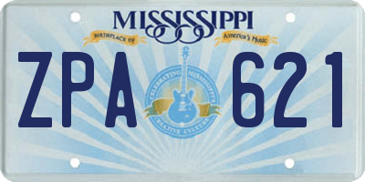 MS license plate ZPA621