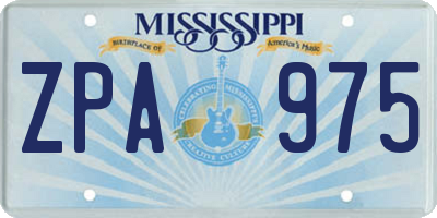 MS license plate ZPA975
