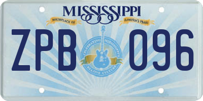 MS license plate ZPB096