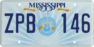 MS license plate ZPB146