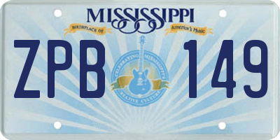 MS license plate ZPB149