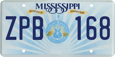 MS license plate ZPB168