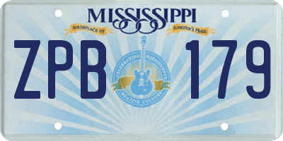 MS license plate ZPB179