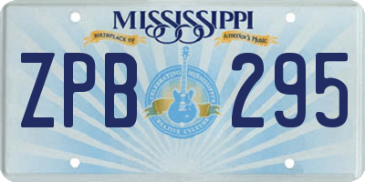 MS license plate ZPB295
