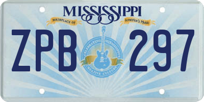 MS license plate ZPB297