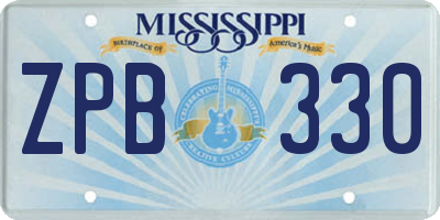 MS license plate ZPB330