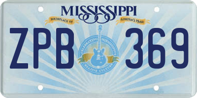 MS license plate ZPB369