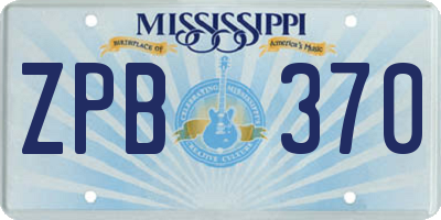 MS license plate ZPB370
