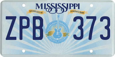 MS license plate ZPB373