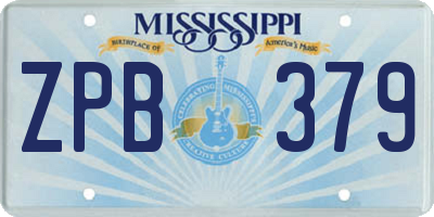 MS license plate ZPB379
