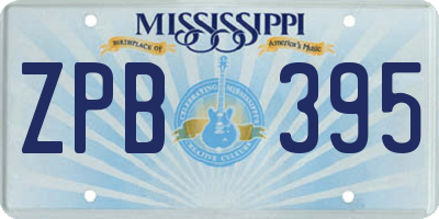 MS license plate ZPB395