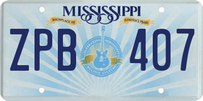 MS license plate ZPB407