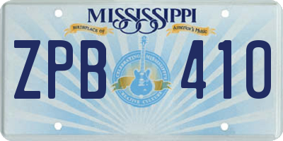 MS license plate ZPB410