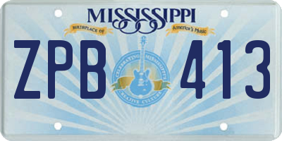 MS license plate ZPB413