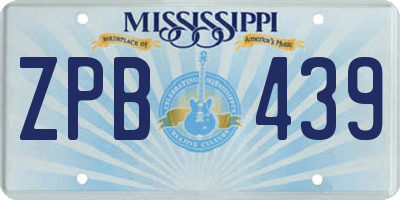 MS license plate ZPB439