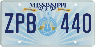 MS license plate ZPB440