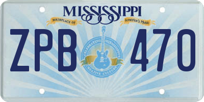 MS license plate ZPB470