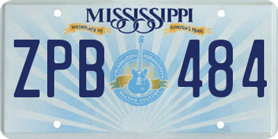 MS license plate ZPB484