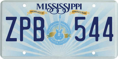 MS license plate ZPB544