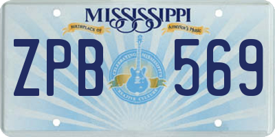 MS license plate ZPB569