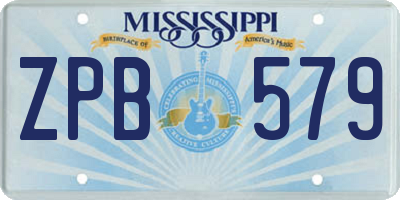 MS license plate ZPB579