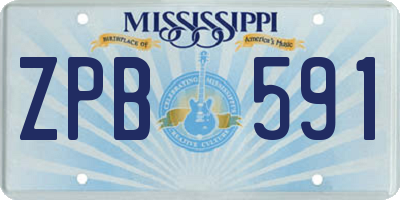 MS license plate ZPB591