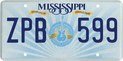 MS license plate ZPB599