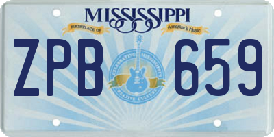 MS license plate ZPB659