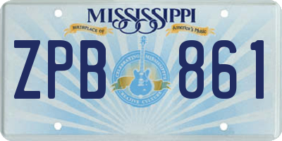 MS license plate ZPB861