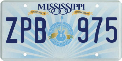 MS license plate ZPB975