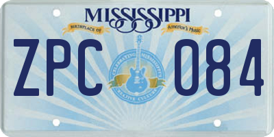 MS license plate ZPC084