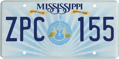 MS license plate ZPC155