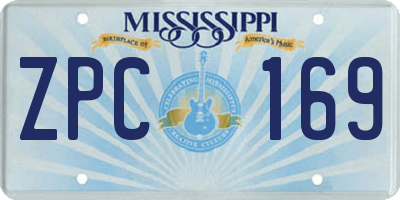MS license plate ZPC169