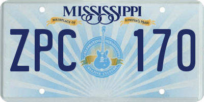 MS license plate ZPC170