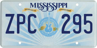 MS license plate ZPC295