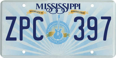 MS license plate ZPC397