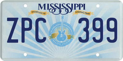 MS license plate ZPC399